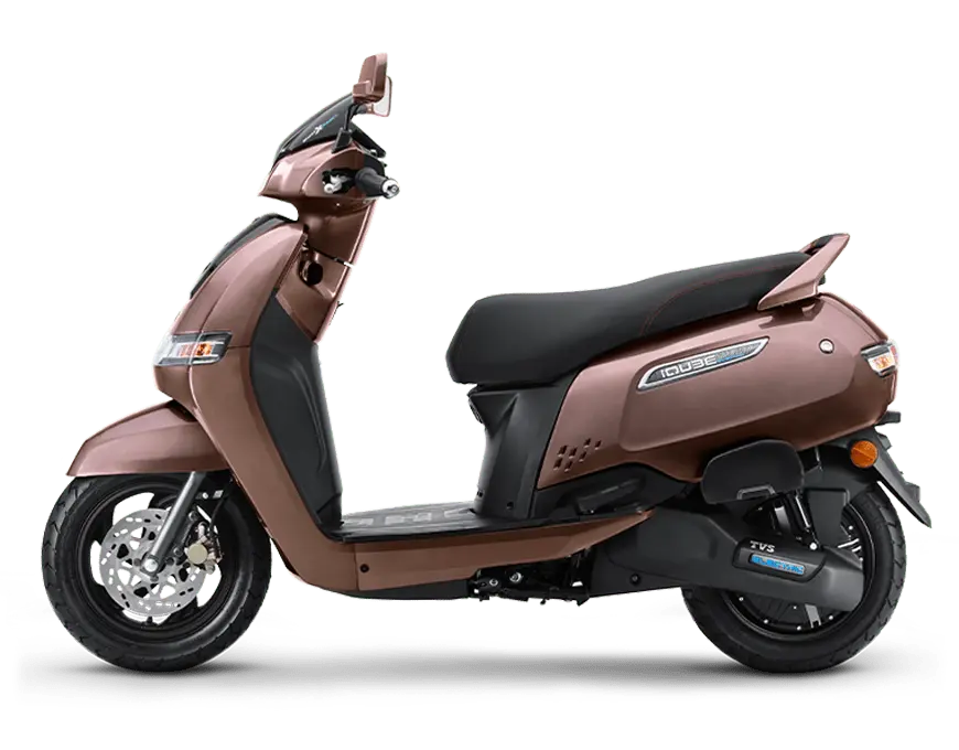 TVS iQube S Electric Scooter Copper Bronze Glossy Colour Left Side View